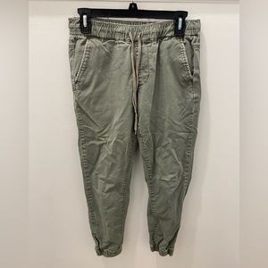 Green-washed jogger jeans